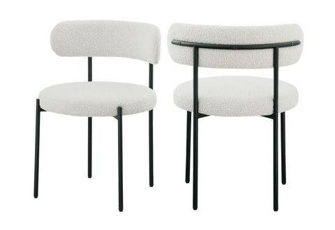 set of 2 Ronda Dining Chair Boucle Fabric