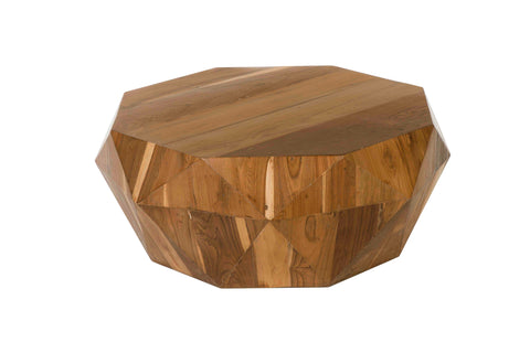Paragon Solid Reclaimed Teak Wood Brown Coffee Table Diamond Shape