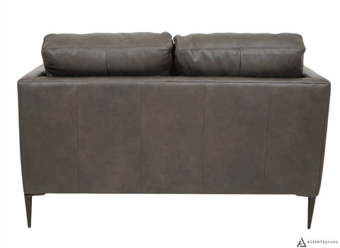 Vista Leather Loveseat -  Montana Charcoal