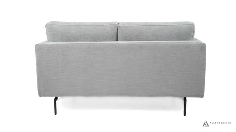 Abby Fabric Loveseat with Black Metal Legs