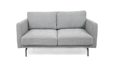 Abby Fabric Loveseat with Black Metal Legs