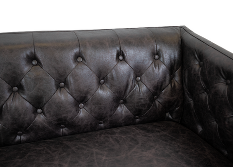 Arianna Faux Leather Loveseat - Cement