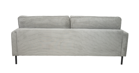 Beaumont Fabric Sofa - Dark Grey Corduroy Striped Soft Velvet Upholstery Fabric