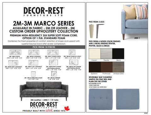 Vista Leather Loveseat - Proudly Made in Canada