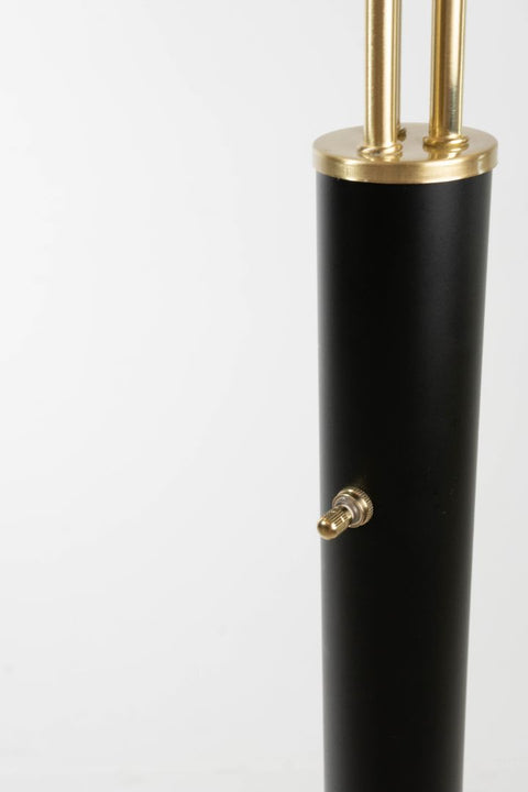 Luke Black Antique Brass 3-Arm Arc Lamp