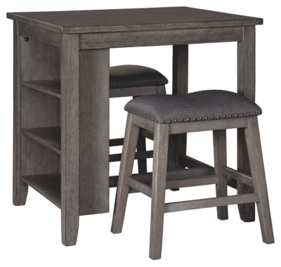 Caitbrook Counter Height Dining Room Table and Bar Stools (Set of 3)