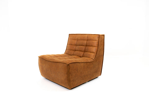 Scoop Armless Chair - Brown