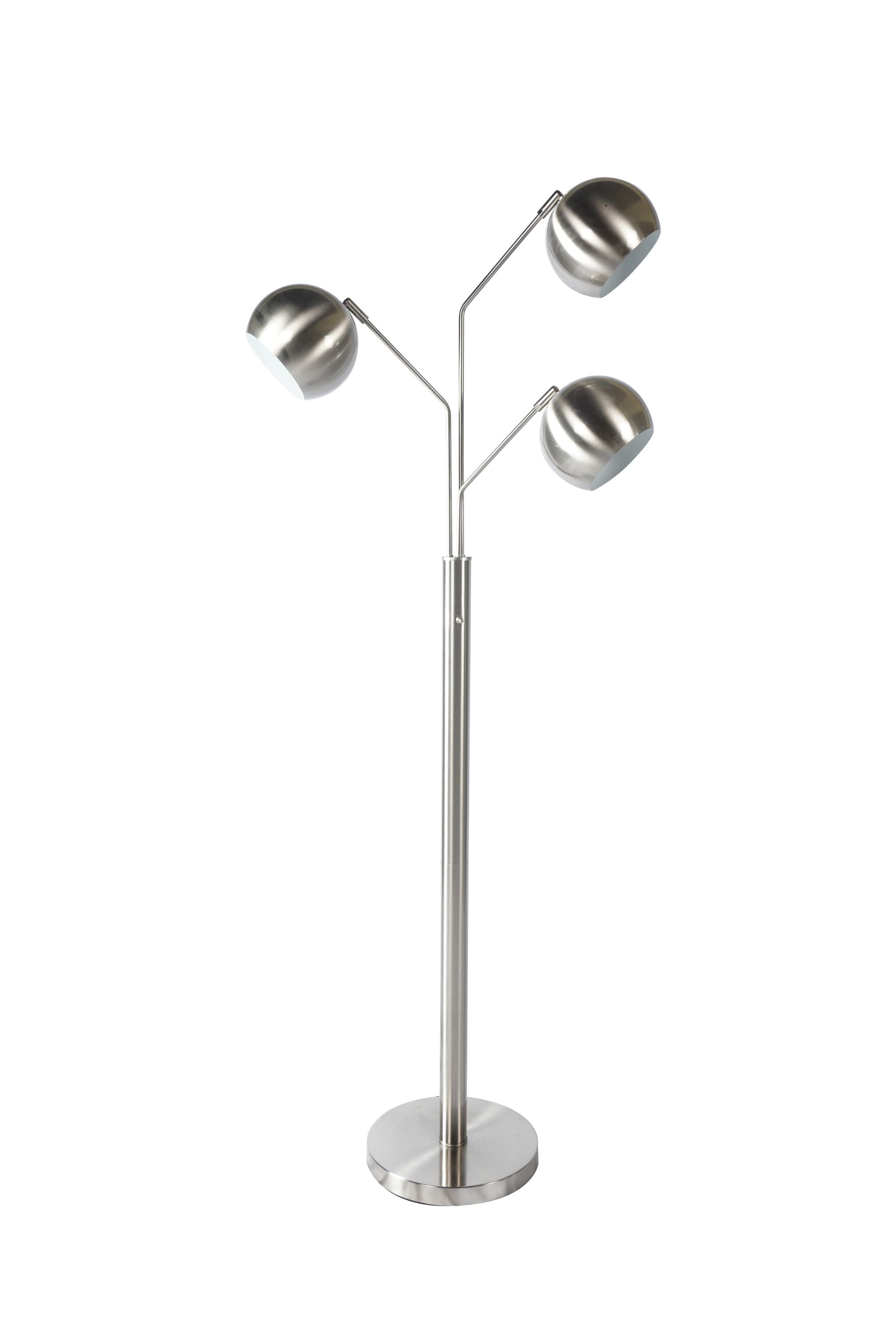 Tanko 3 Light Tree Floor Lamp Brushed Silver