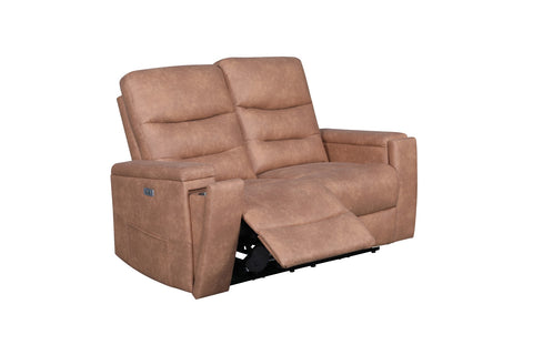 Roche  Power Recliner Loveseat- Steam Brown