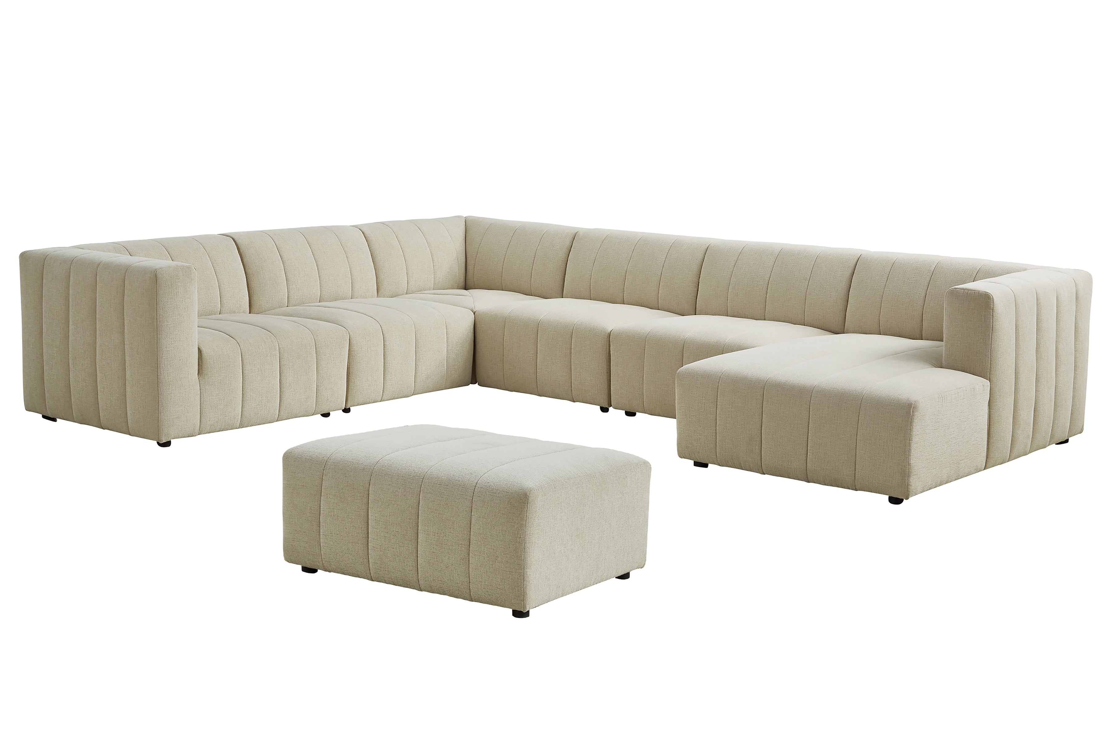 Lauriston Modular Sectional 7 Pc Set Right Chaise AccentsHome