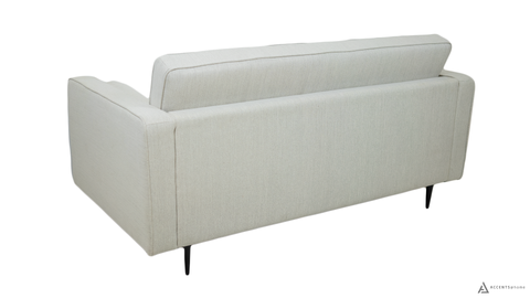 Lucas Mid Century Fabric Loveseat - Oatmeal Fabric