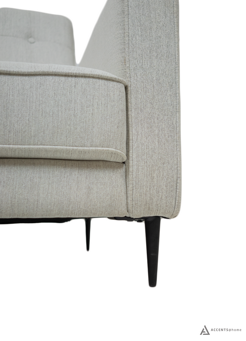 Lucas Mid Century Fabric Chair - Oatmeal Fabric