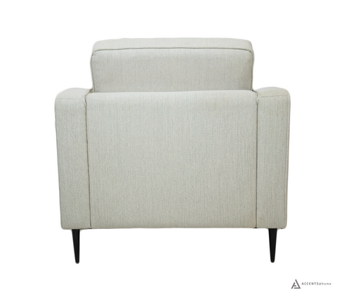 Lucas Mid Century Fabric Chair - Oatmeal Fabric