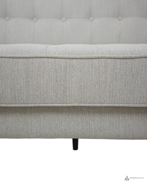 Lucas Mid Century Fabric Loveseat - Oatmeal Fabric