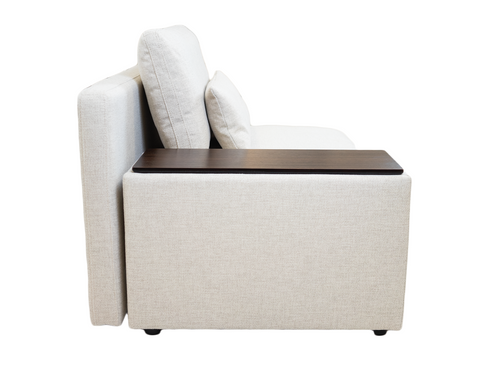 Morgan Modular Sectional Reversible Arm Chair with Console - Knit Beige