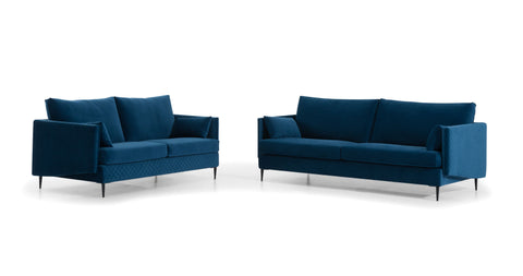 Nico Fabric Loveseat - Blue
