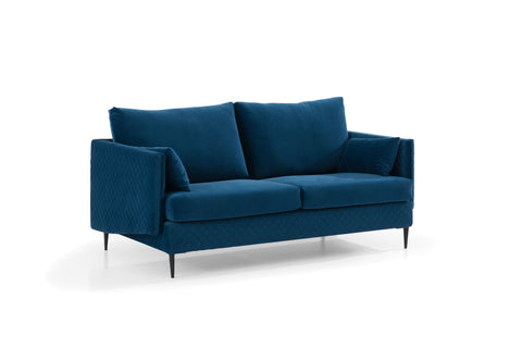 Nico Fabric Loveseat - Blue