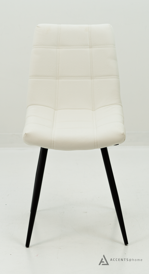 Floor Model Teena Faux Leather Upholstered Side chair - White