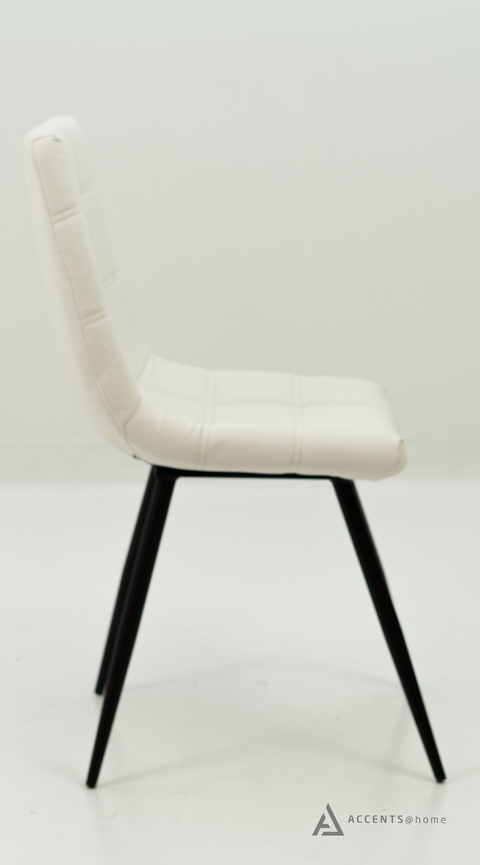 Floor Model Teena Faux Leather Upholstered Side chair - White