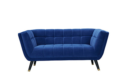 Arca Mid Century Velvet Sofa - Navy Blue