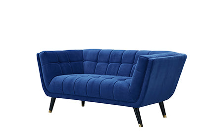 Arca Mid Century Velvet Sofa - Navy Blue