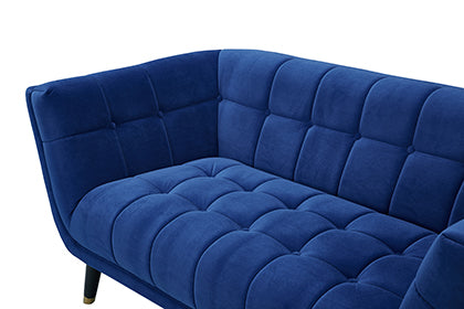 Arca Mid Century Velvet Sofa - Navy Blue