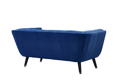 Arca Mid Century Velvet Sofa - Navy Blue
