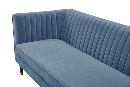LUIGI Mid Century Velvet Sofa - Titanium