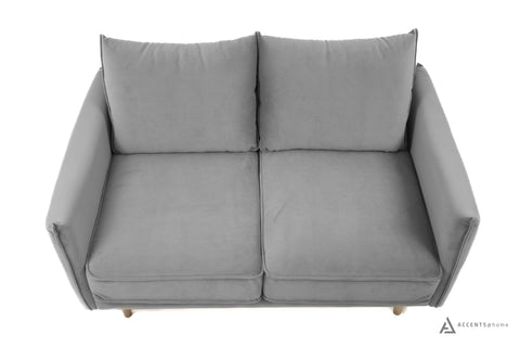 West Mid Century Velvet Loveseat