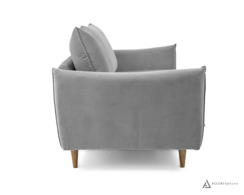 West Mid Century Velvet Loveseat