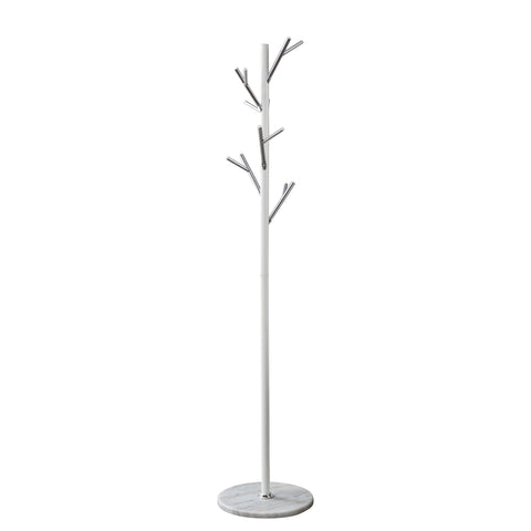 White Coat Rack with Marble-White