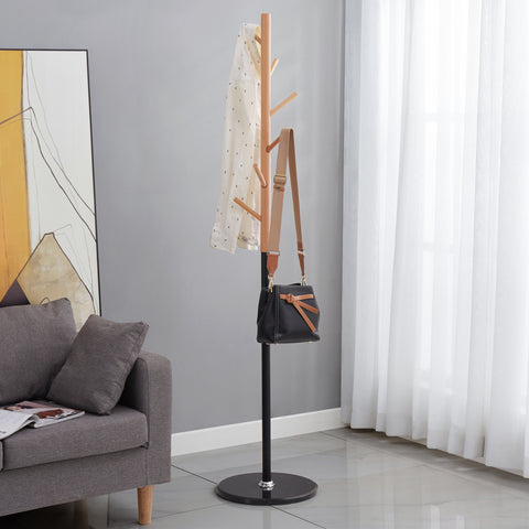 Detah Coat Rack with Marble-Black