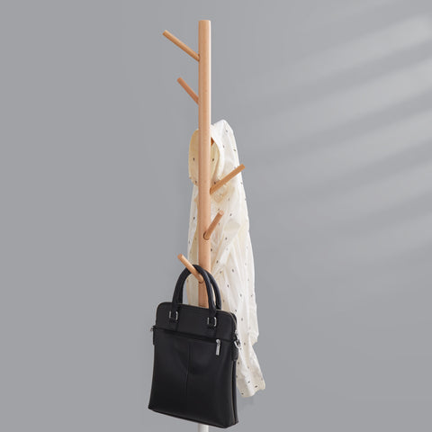 Detah Coat Rack with Marble-White
