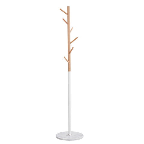 Detah Coat Rack with Marble-White