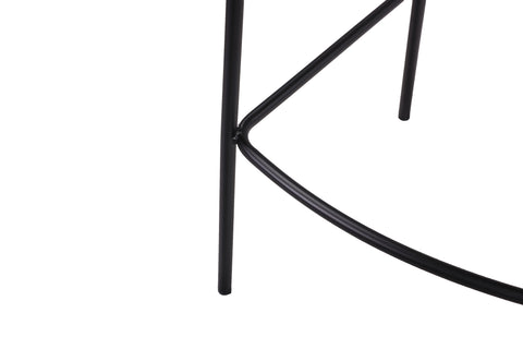 Puno Barstool - Black Metal  Legs & Green Velvet Cushion