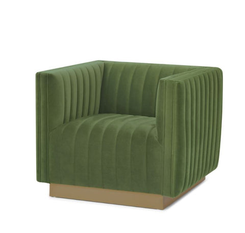 Elba Mid Century Chair - Velvet Green