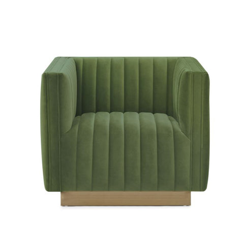 Elba Mid Century Chair - Velvet Green