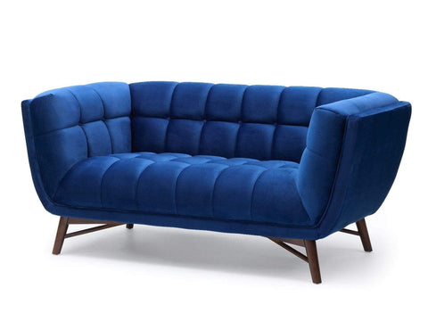 Fine Home Living Room Kitsilano Loveseat -Blue Velvet (5349456904345)