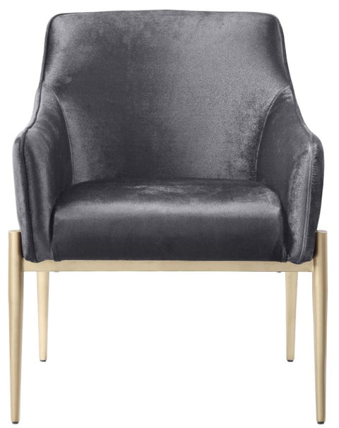Cara Accent Chair-Grey Velvet