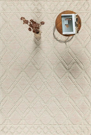 CIMO HAND WOVEN RUG IVORY/PINK