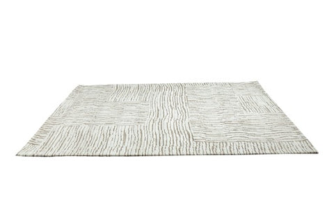 MILTON MACHINE WOVEN RUG WHITE/TAUPE