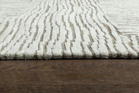 MILTON MACHINE WOVEN RUG WHITE/TAUPE