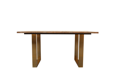 ZIVA Parquet Style Solid Mango Wood Dining Table