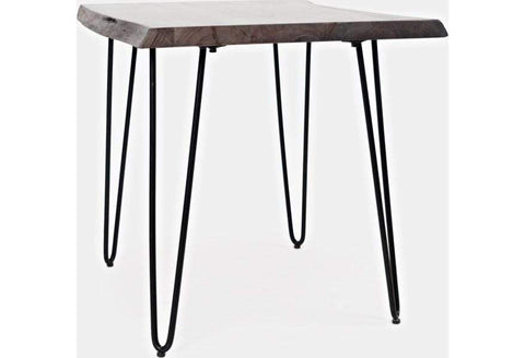 Nature's Edge Square End Table Slate Brushed Grey