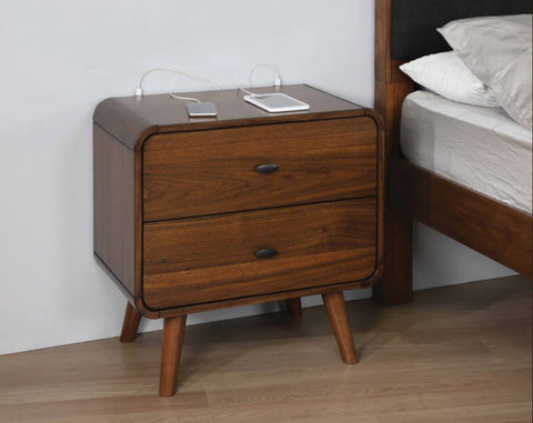 Robyn 2-Drawer Nightstand Dark Walnut by ACCENTS@home