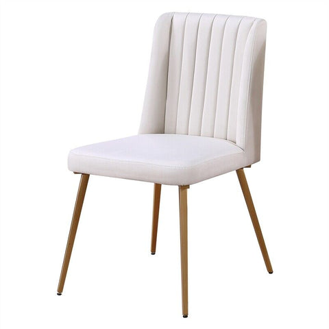 Eleanor Dining Table/ Cream Velvet Dining Chair 5 Piece Set