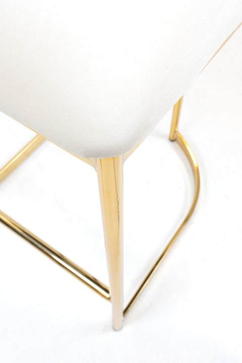 Aiden Gold & Cream Velvet Counter Height Stool