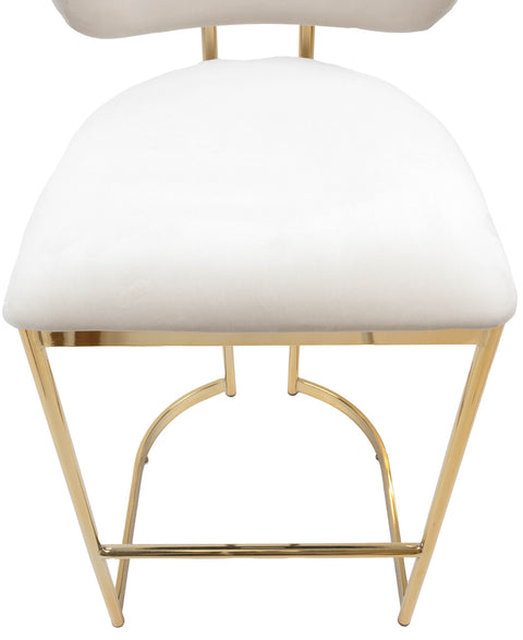 Aiden Gold & Cream Velvet Counter Height Stool