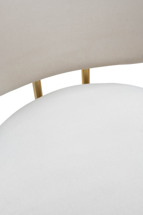 Aiden Gold & Cream Velvet Counter Height Stool