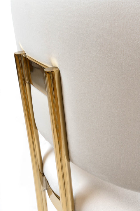 Aiden Gold & Cream Velvet Counter Height Stool